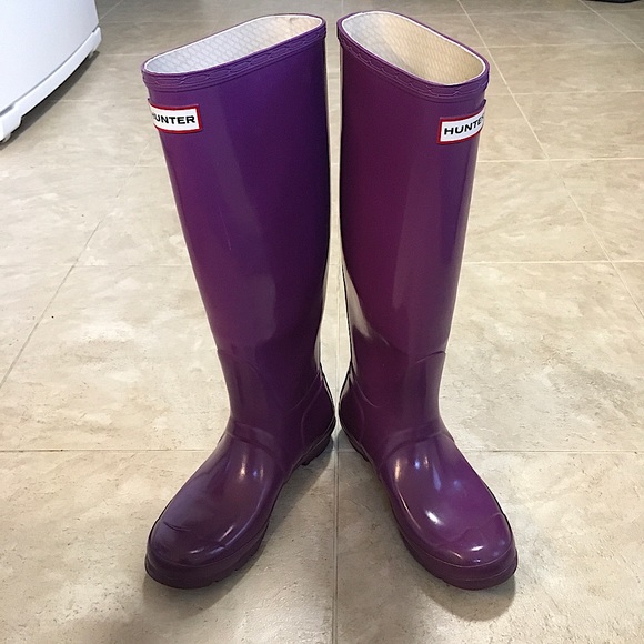 Hunter Shoes - Hunter Original Tall Gloss Rain Boots, Size 8